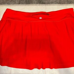 Red Orange LULULEMON skirt with shorts size 10